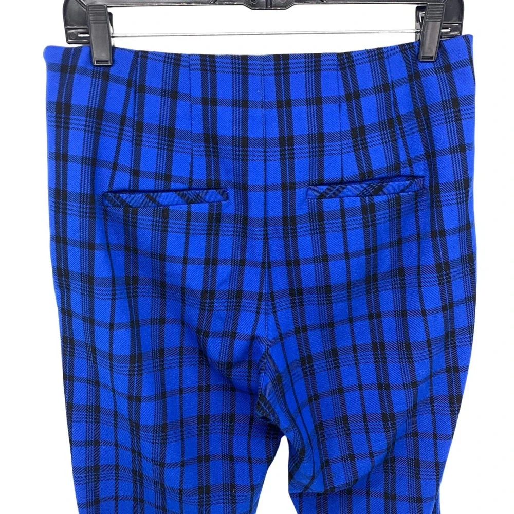 Free People Blue Plaid Pants Womens Size 8